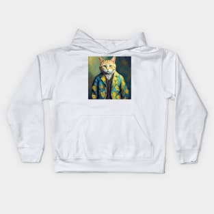 Cat Van Gogh Kids Hoodie